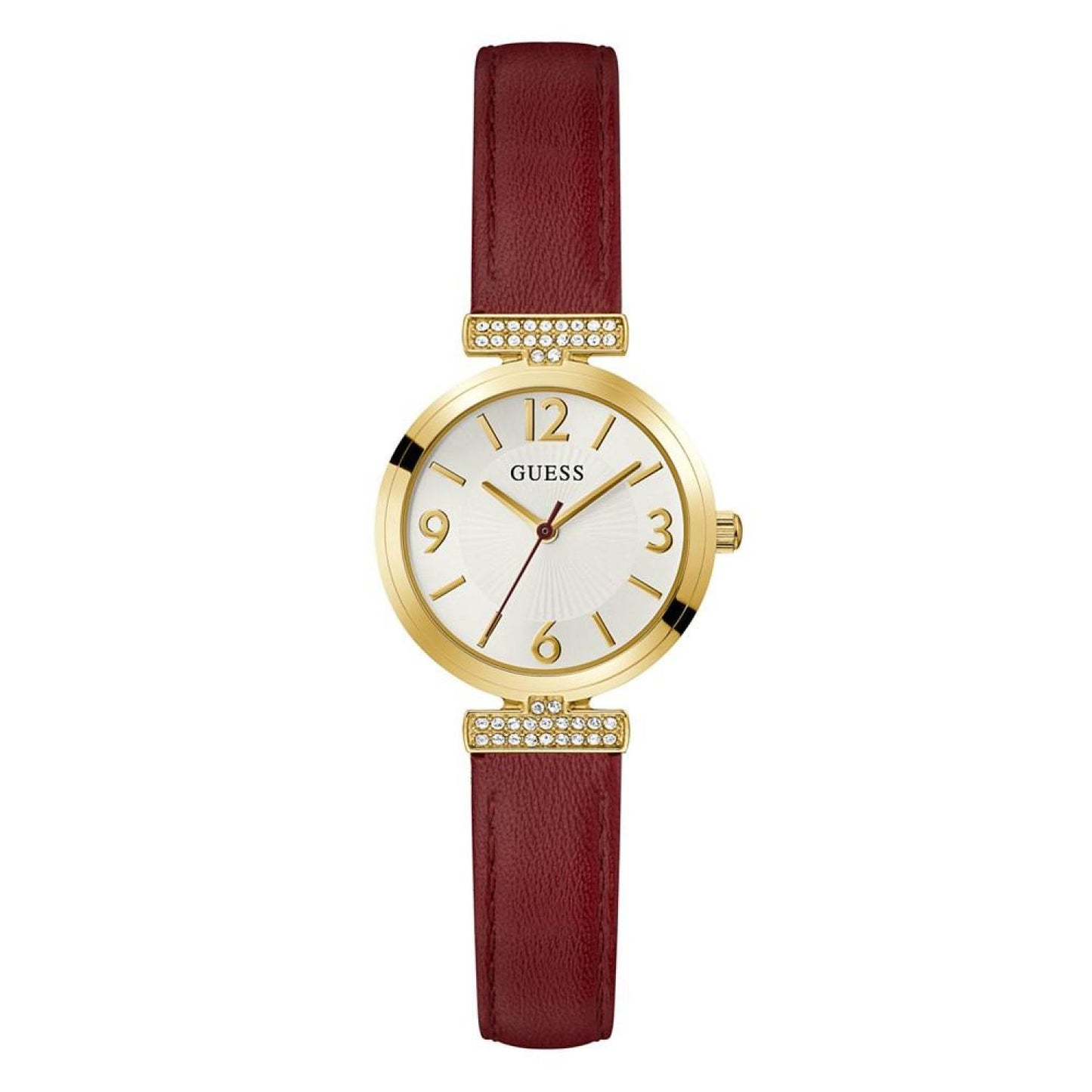 Women's Analog Red Leather Watch 28mm