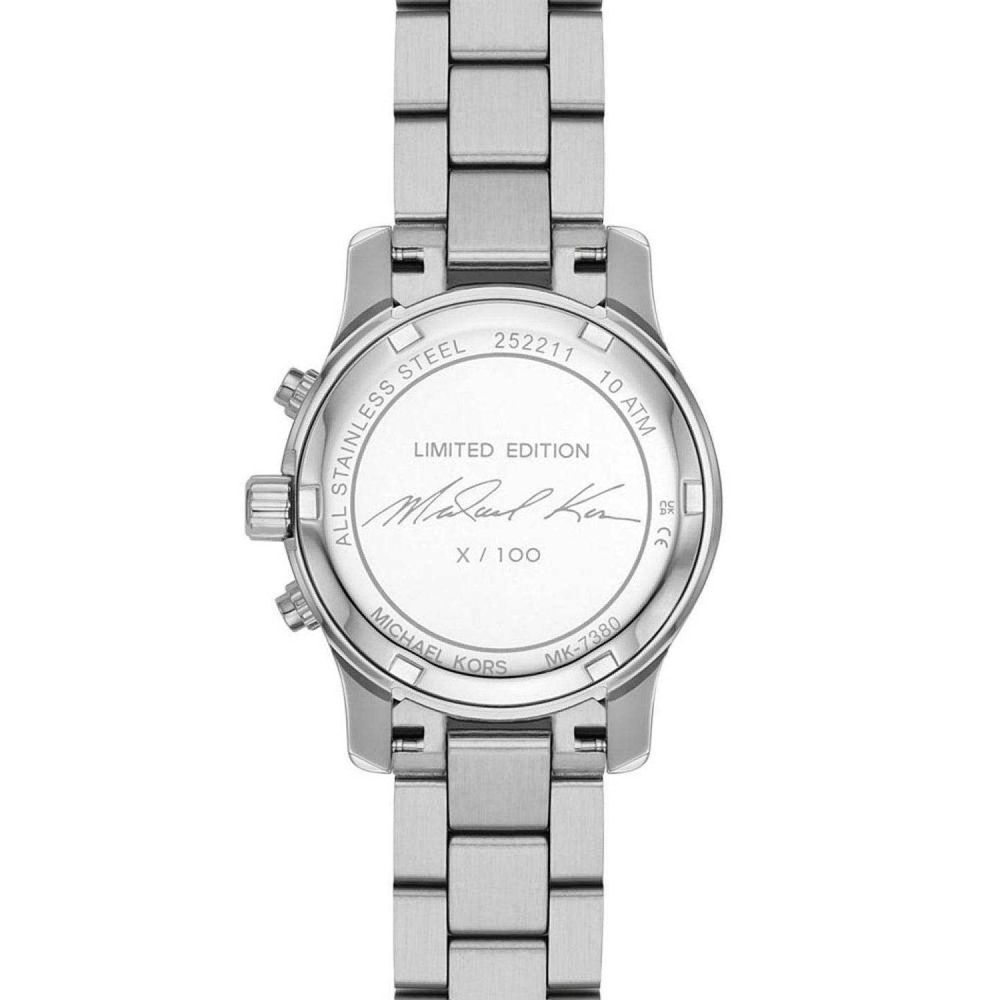 Women's Limited Edition Runway Chronograph Rhodium Plated Bracelet Watch, 33mm