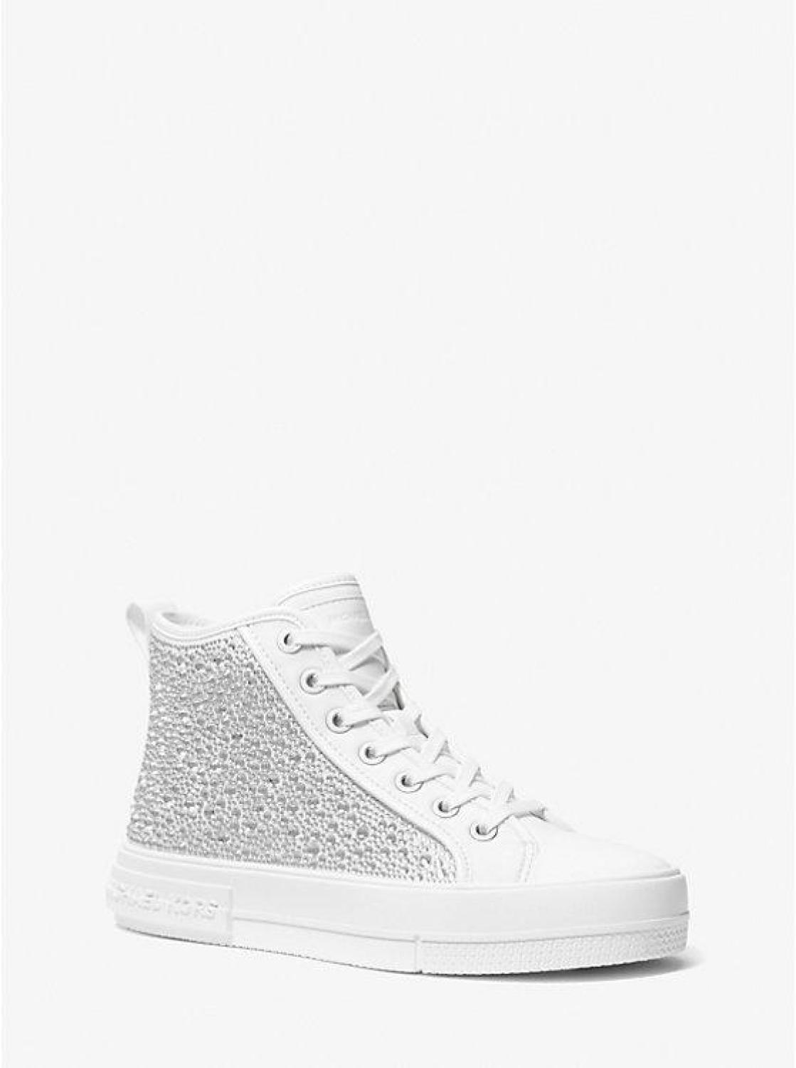 Evy Embellished Scuba High-Top Sneaker