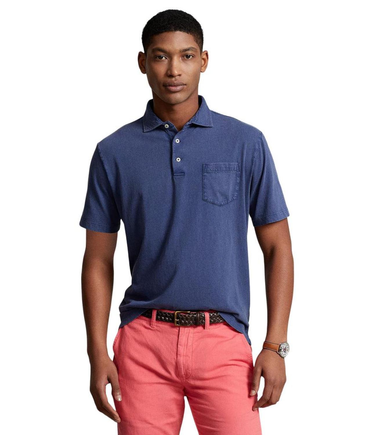 Classic Fit Cotton-Linen Polo Shirt