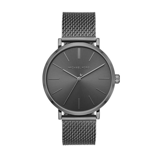 Men's Auden Three-Hand Gunmetal Stainless Steel Mesh Watch 42mm MK7151