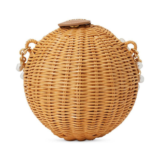 Classic Boquet Wicker Mini Handbag