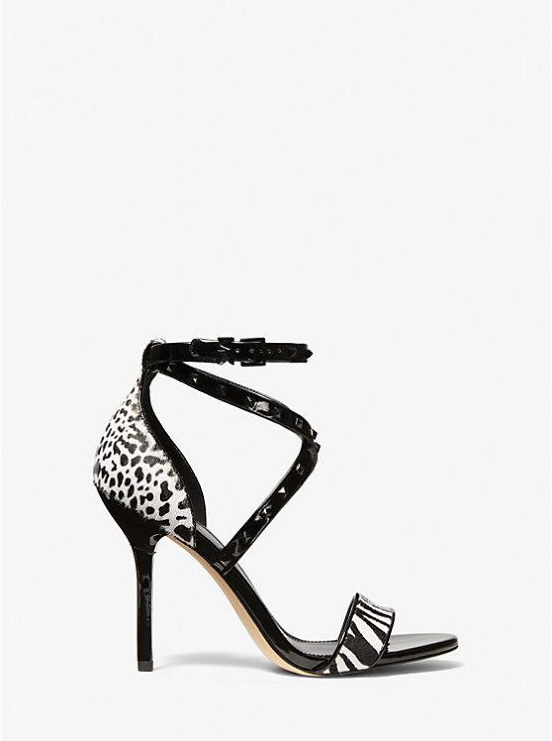 Astrid Animal Print Calf Hair Sandal