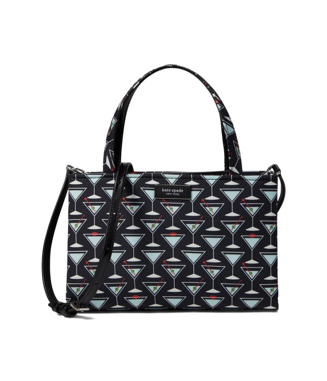 Sam Icon Martini Printed Fabric Small Tote