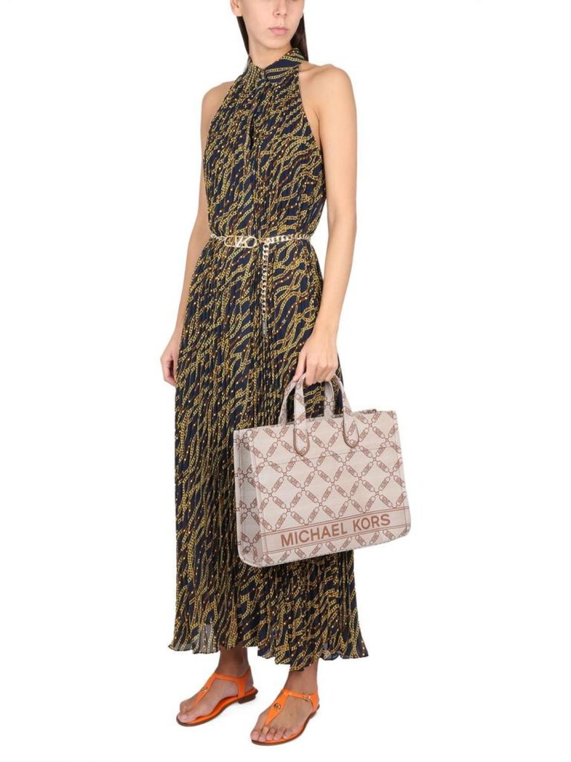 Michael Michael Kors Belted Sleeveless Maxi Dress