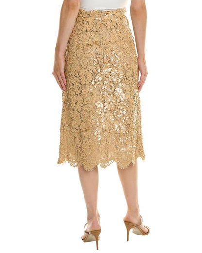 Michael Kors Floral Lace A-Line Skirt