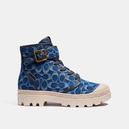 Coach Outlet Trooper Mid Top Boot In Signature Denim