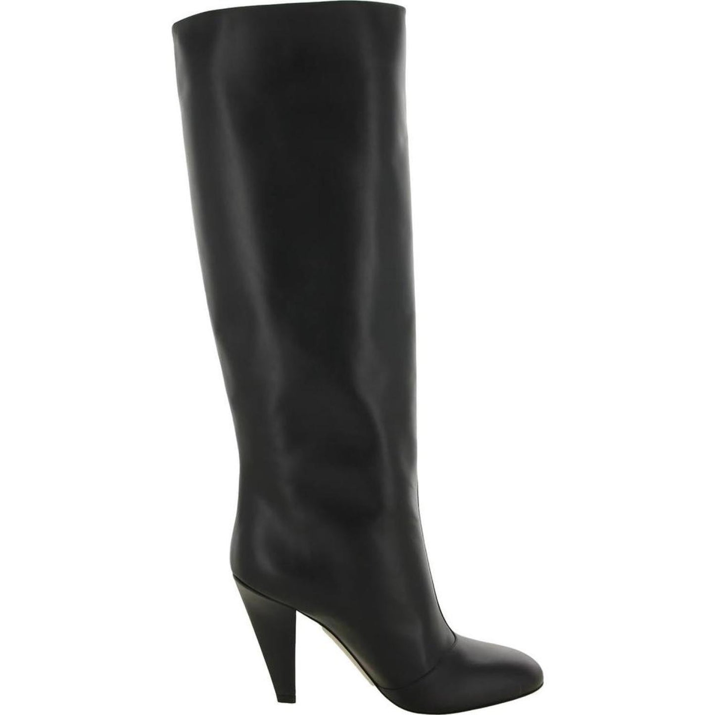 Womens Leather Logo Knee-High Boots