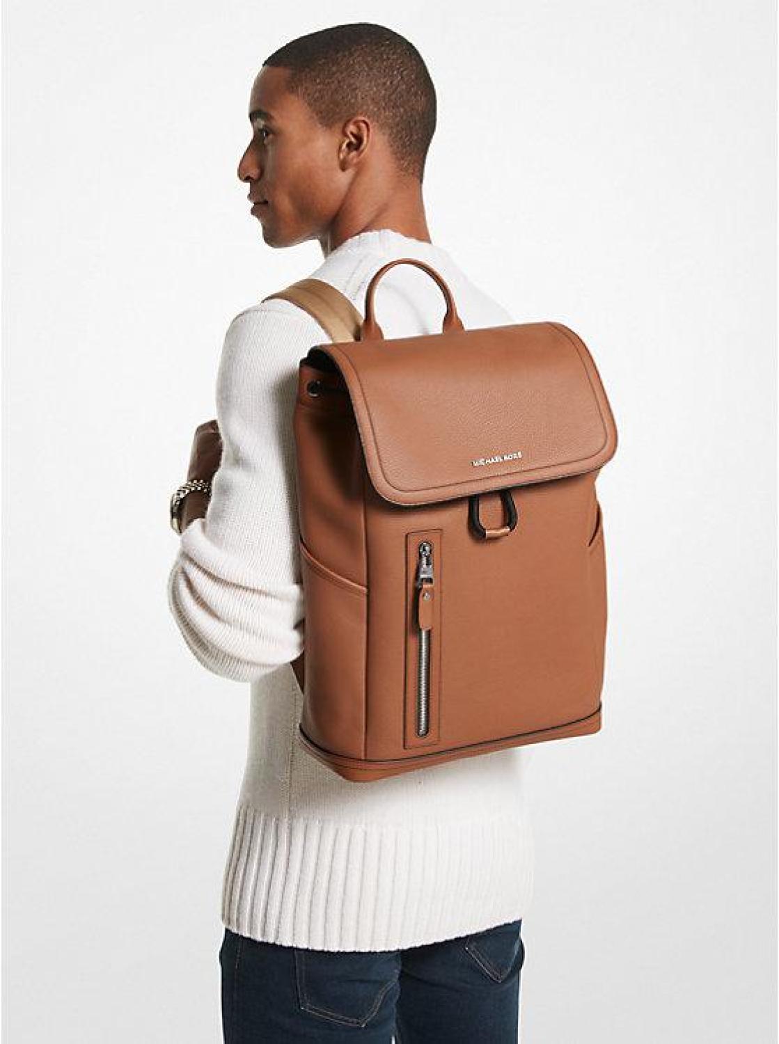 Hudson Pebbled Leather Utility Backpack