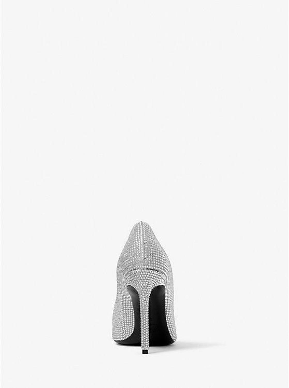 Martine Crystal Embellished Suede Pump