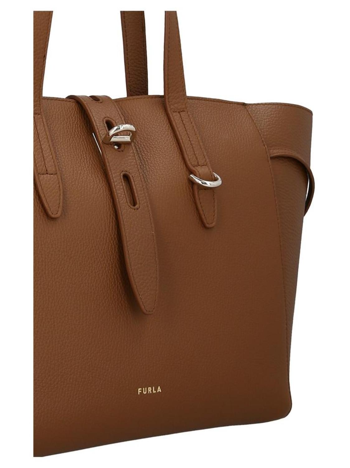 Furla Net Logo Detailed Tote Bag