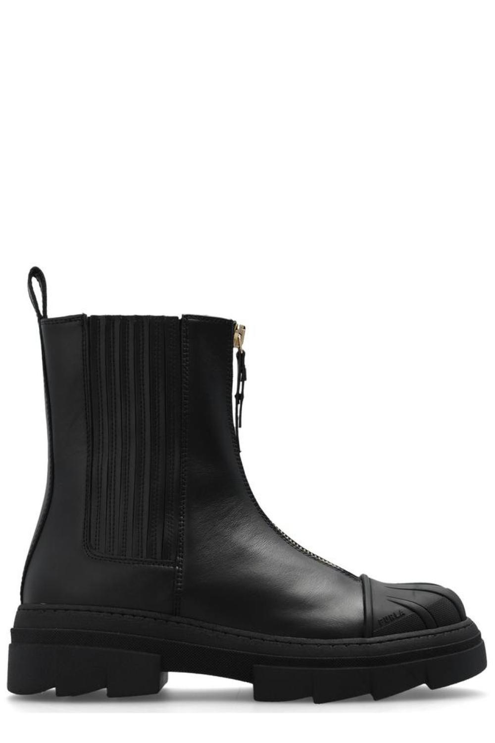 Furla Gum Panelled Ankle Boots