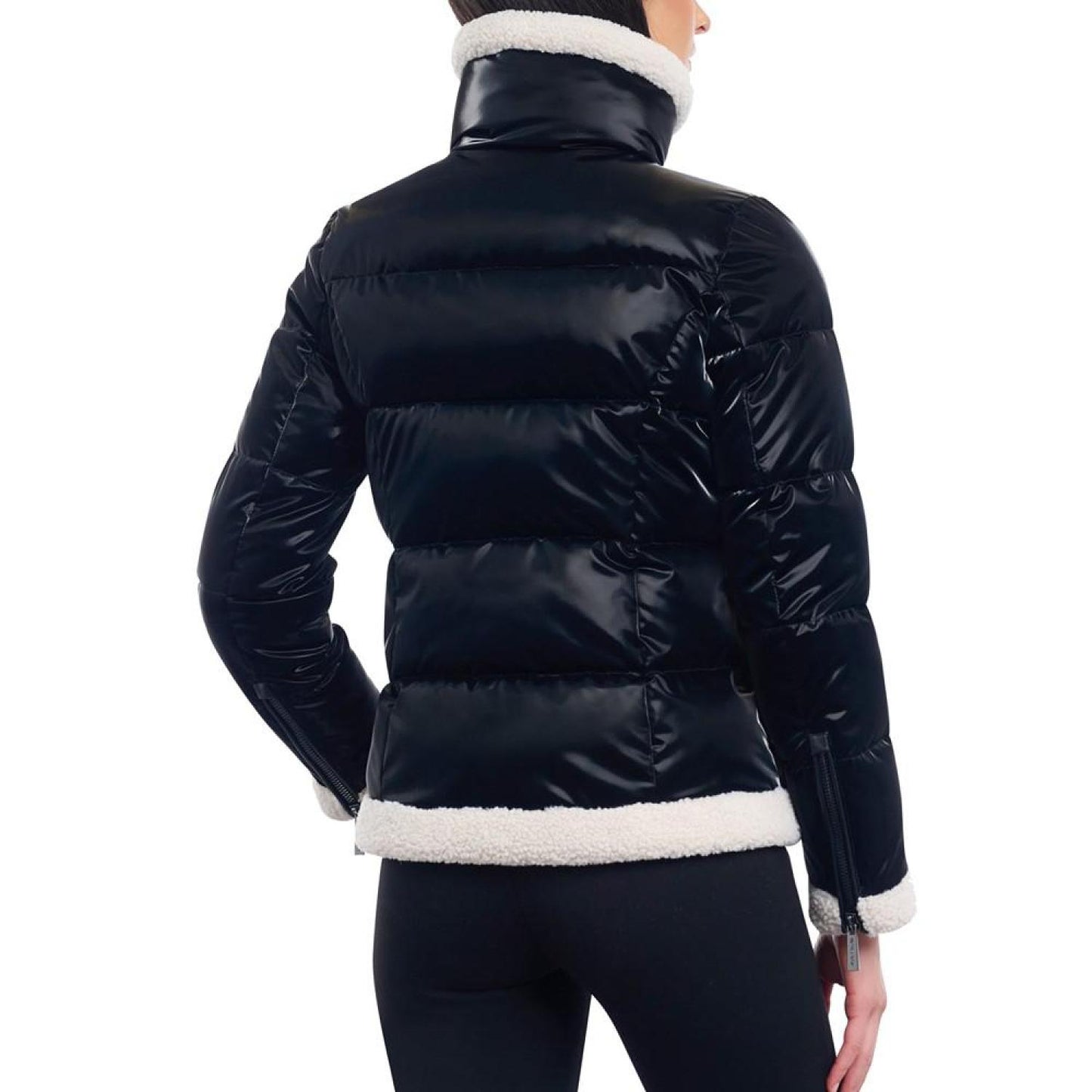 Women's Faux-Shearling Shine Puffer Coat, Created for Macy's