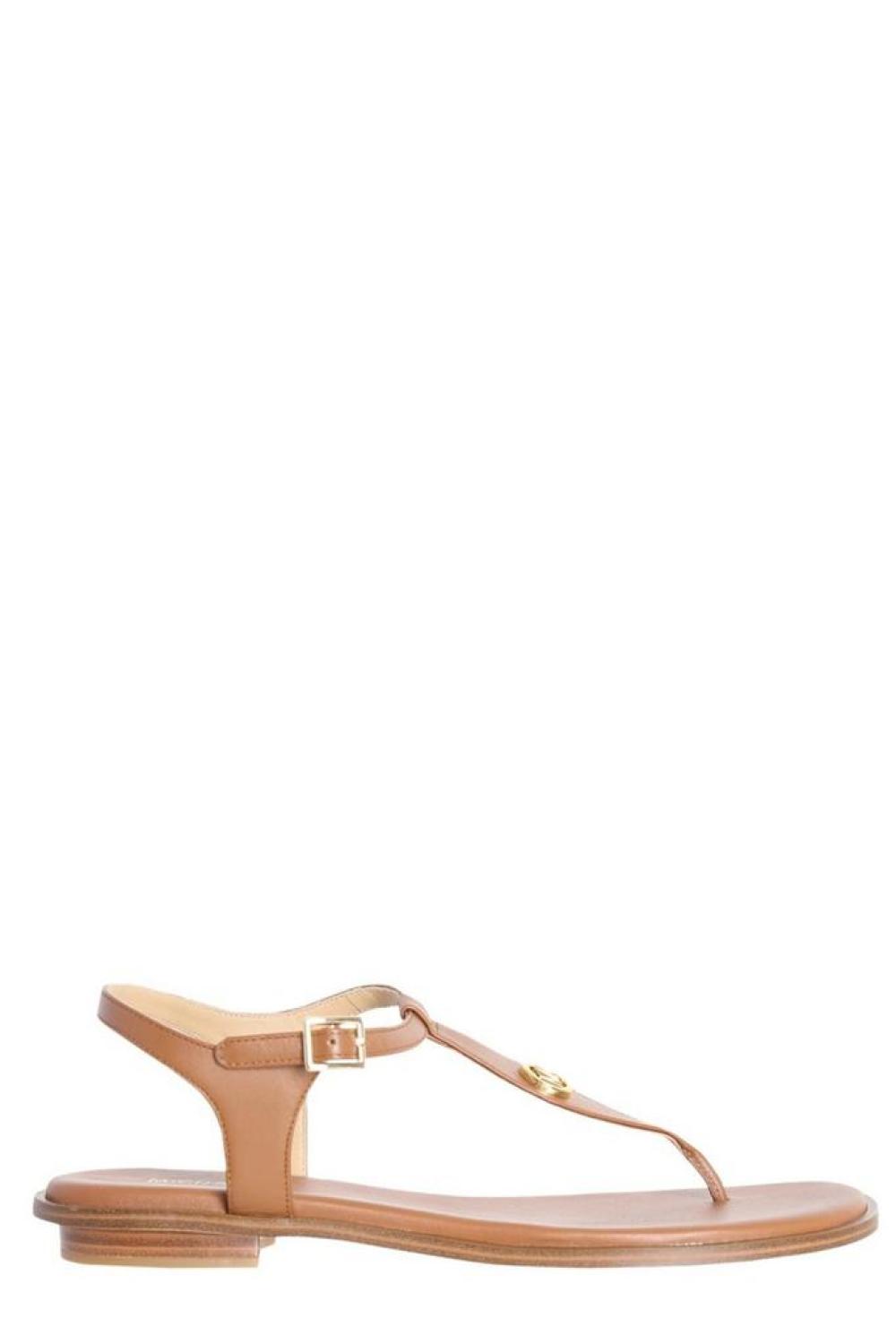 Michael Michael Kors Logo Plaque Ankle Strap Sandals