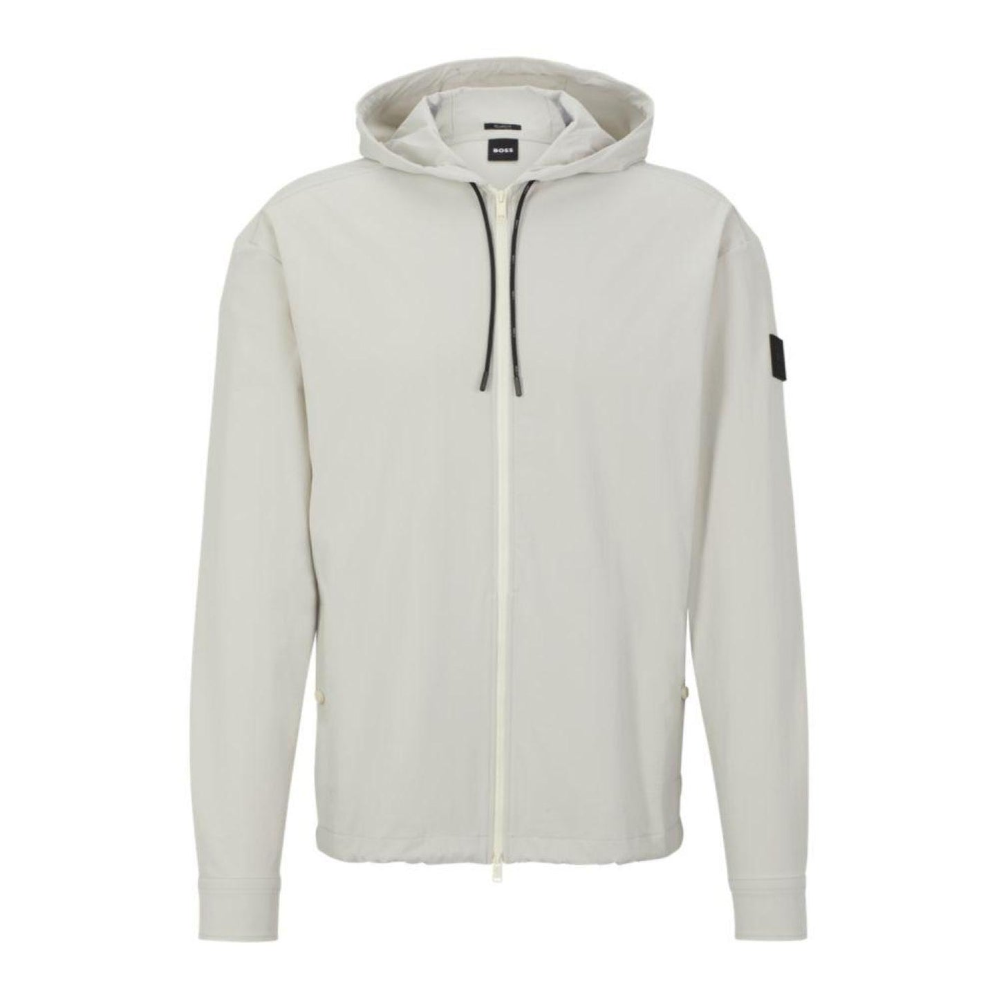 Relaxed-fit hooded shirt in performance-stretch fabric