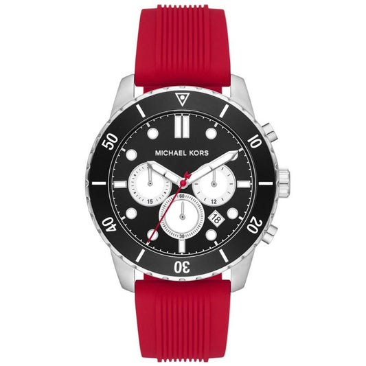 Men's Cunningham Chronograph Red Silicone Watch 44mm