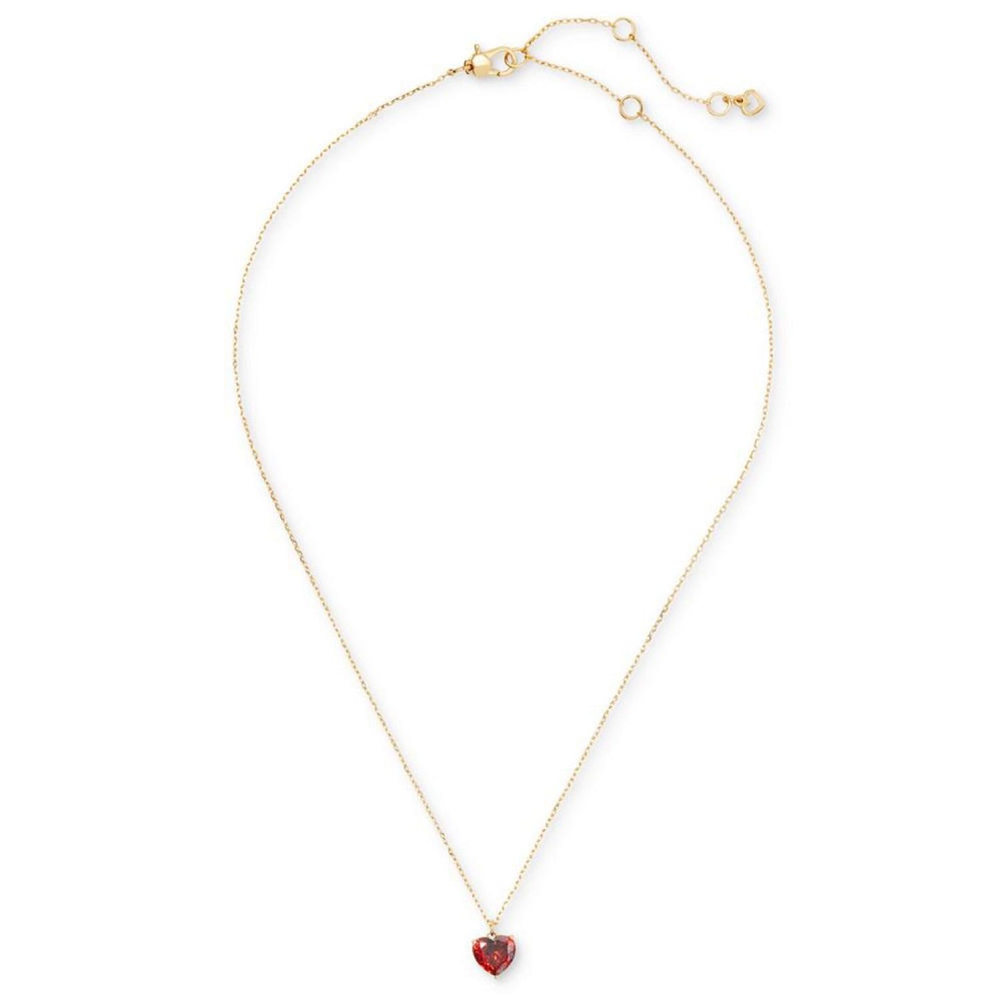 Gold-Tone Birthstone Heart Pendant Necklace, 16" + 3" extender