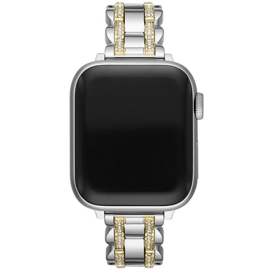 Pave Glitz Two-Hand Two-Tone Stainless Steel Bracelet Band for Apple Watch, 38mm, 40mm, 41mm