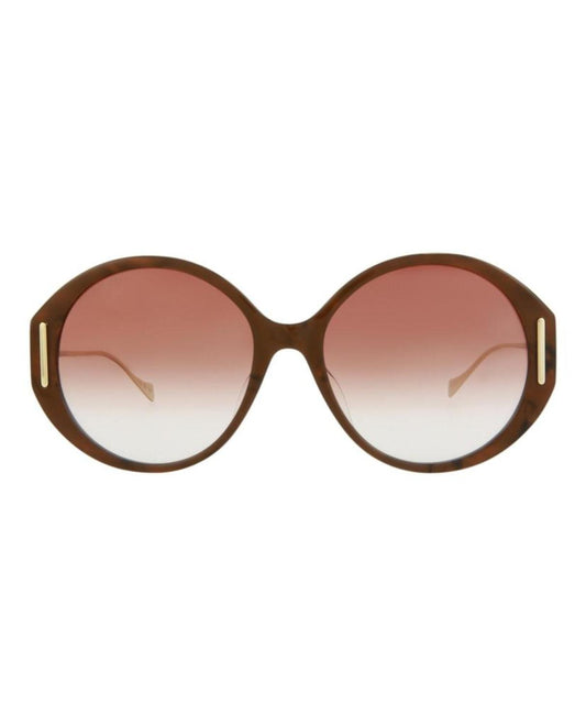 Round-Frame Acetate Sunglasses