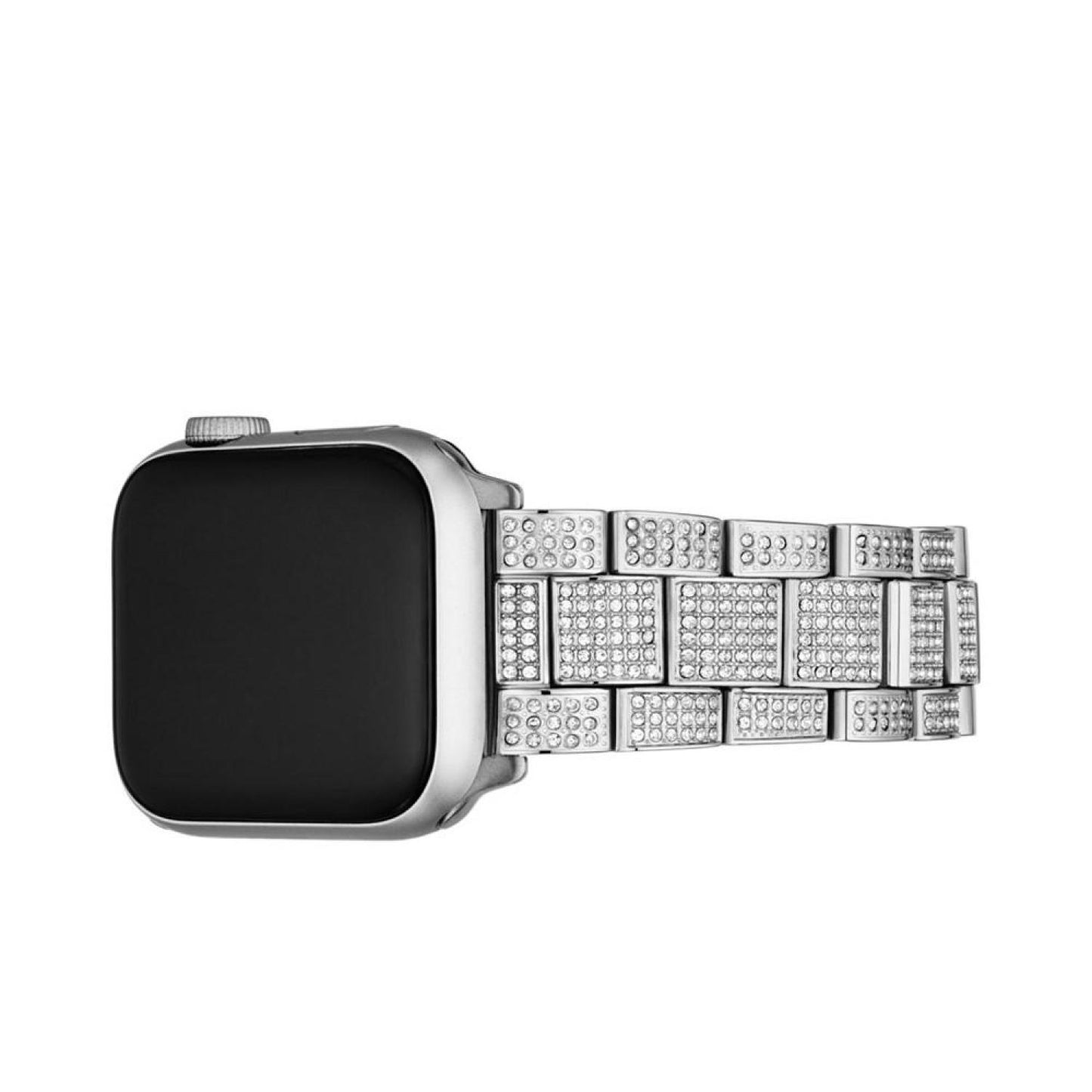 Women's Pave Silver-Tone Stainless Steel Apple Watch Band, 38mm or 40mm