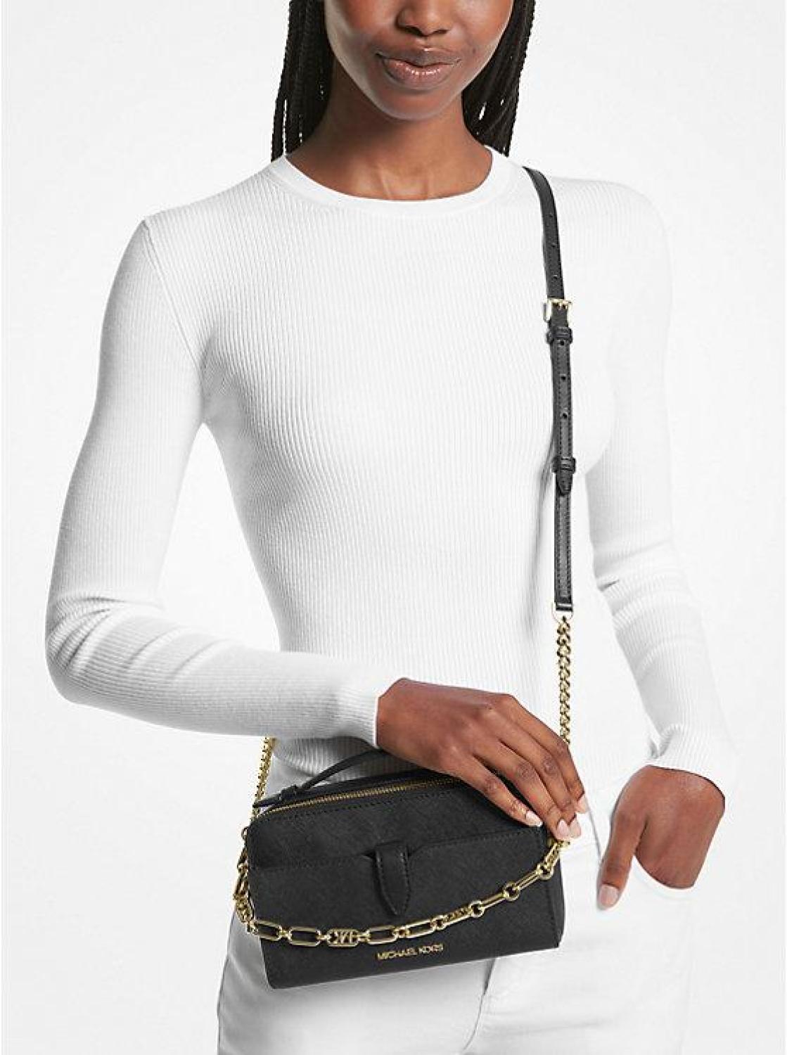 Saffiano outlet zip crossbody