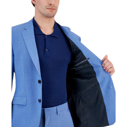 Men's Modern-Fit Light Blue Superflex Suit Jacket