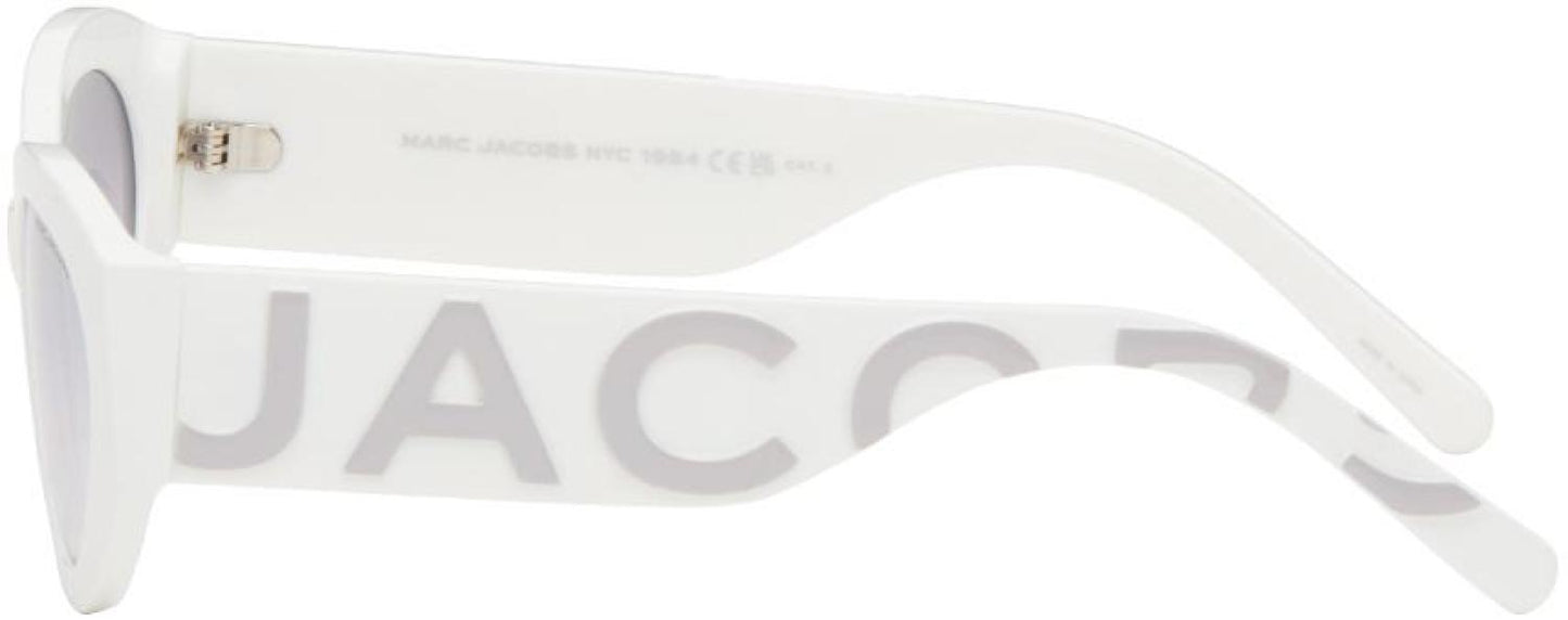 White Cat-Eye Sunglasses