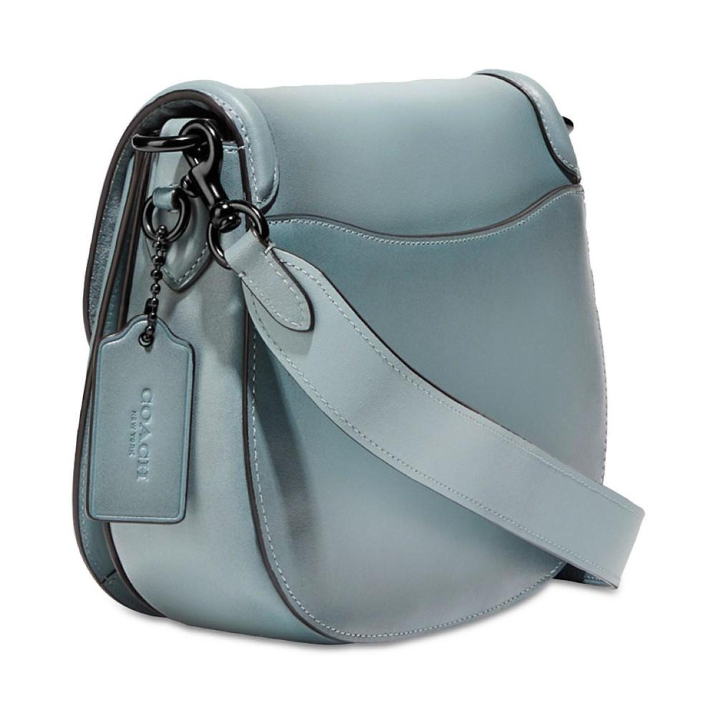 Glovetanned Leather Beat Saddle Bag with Webbing Strap