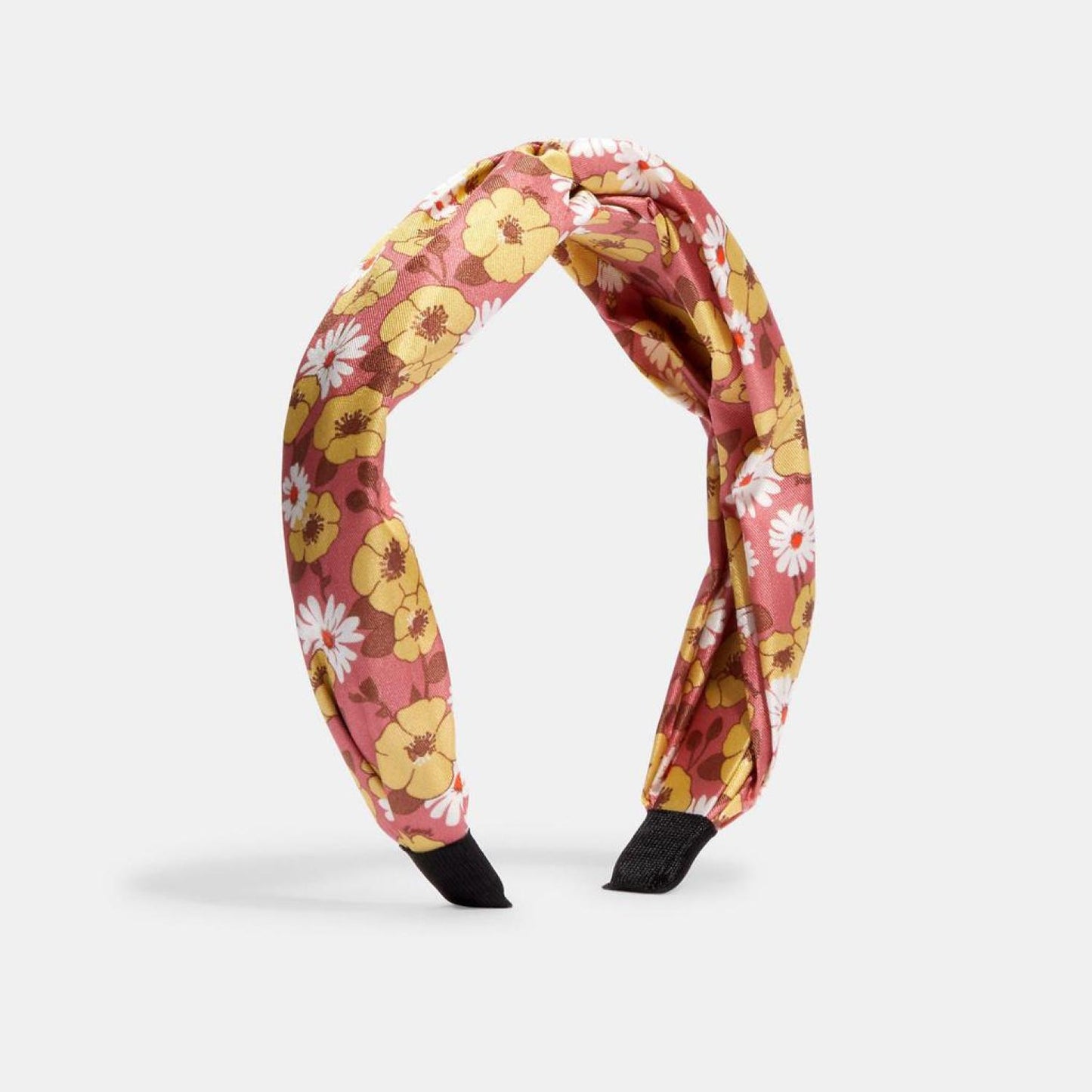 Coach Outlet Floral Script Print Silk Headband