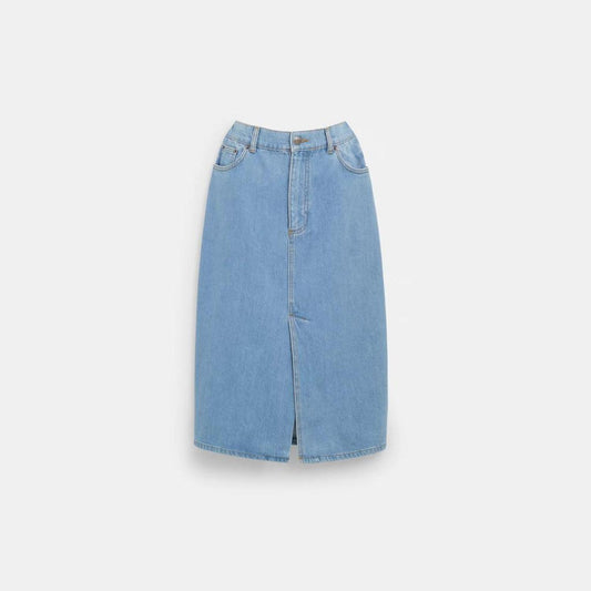 Coach Outlet Mid Denim Skirt