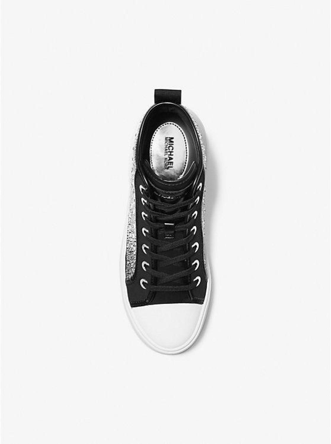 Evy Embellished Scuba High-Top Sneaker