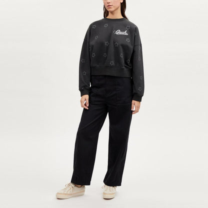 Coach Outlet Star Cropped Crewneck