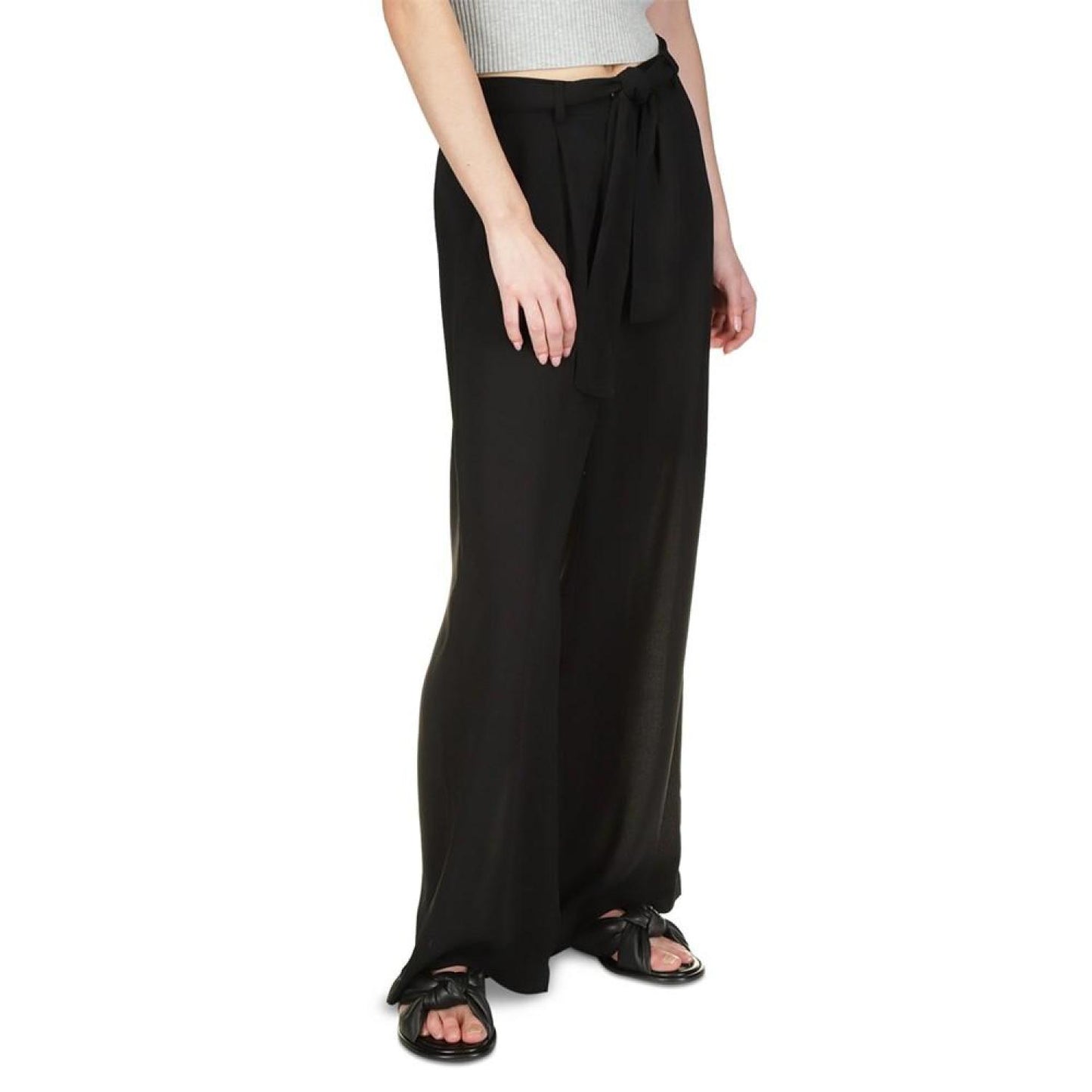 Self-Sash Wide-Leg Pants, Regular & Petite