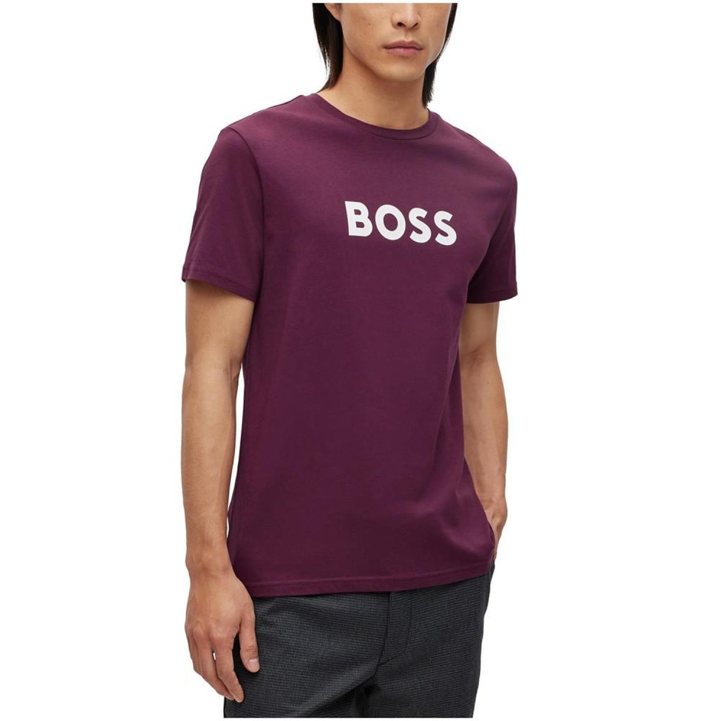 Men's Cotton Contrast Logo Relaxed-Fit T-shirt