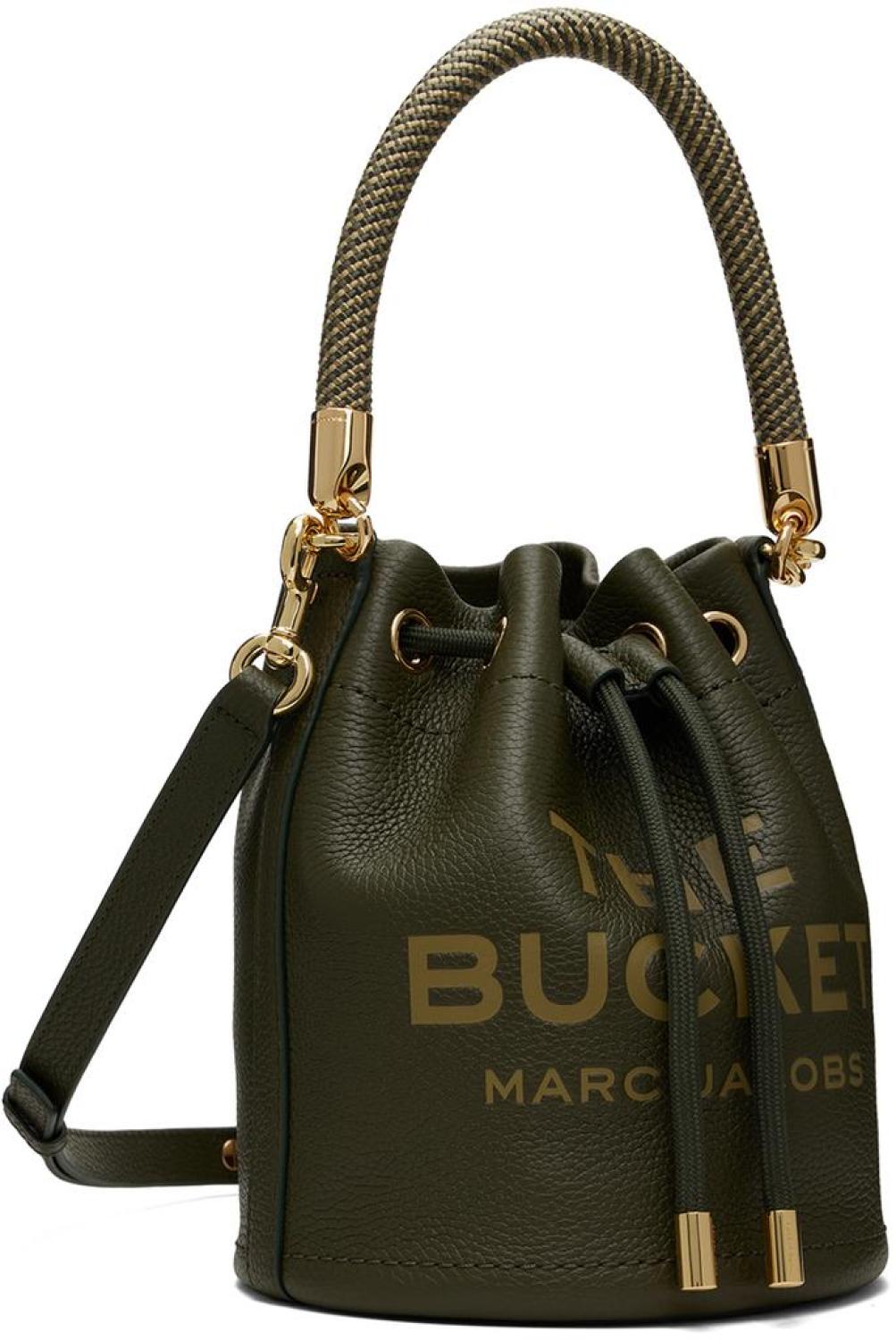 Green 'The Leather Bucket' Bag