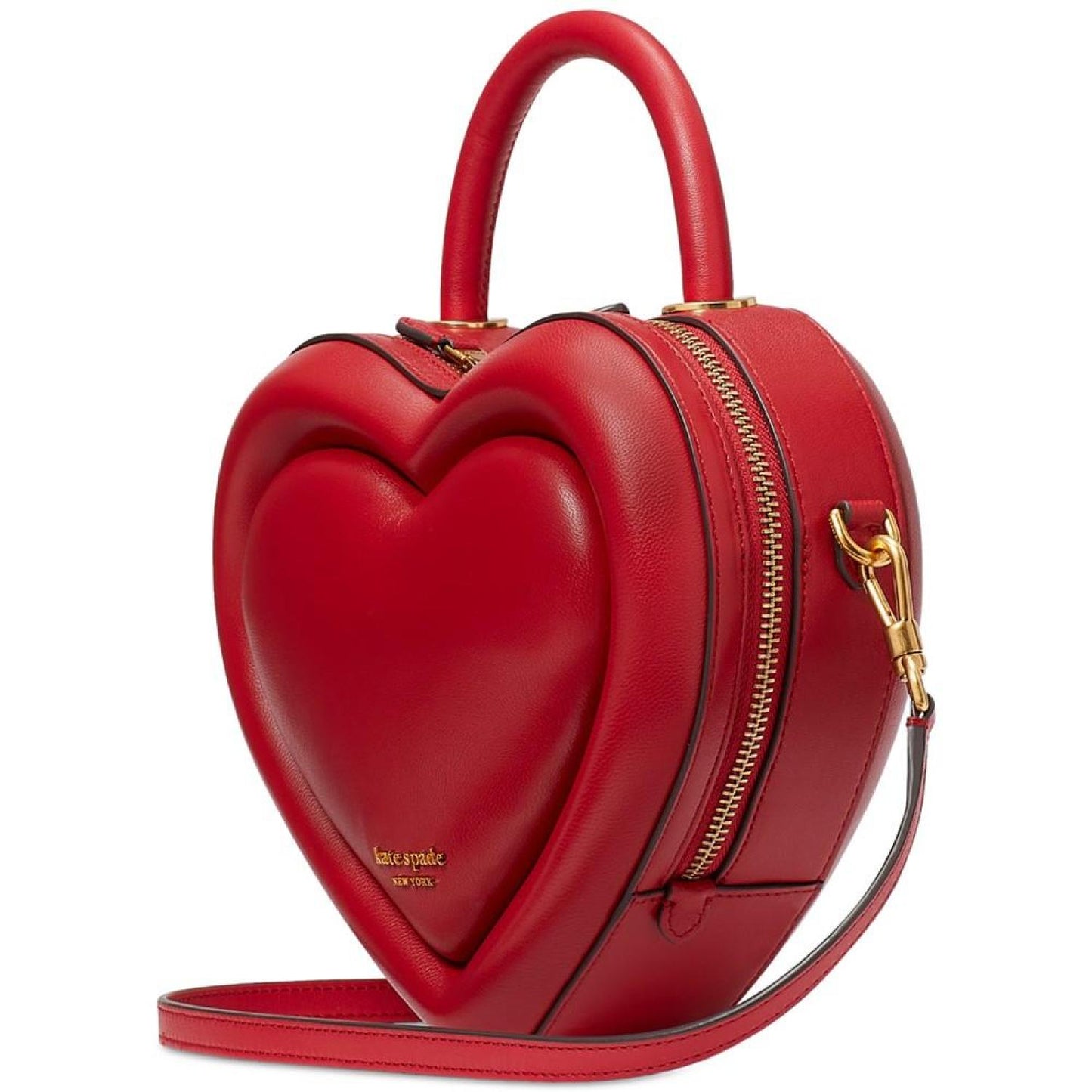 Pitter Patter Smooth Leather 3D Heart Crossbody