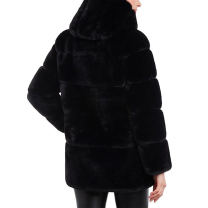 Women's Hooded Faux-Fur Coat