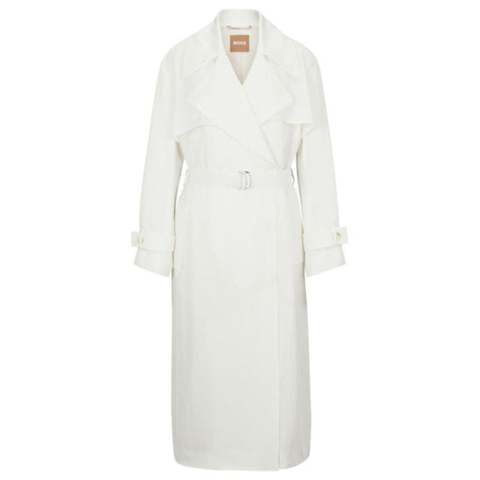 Regular-fit trench coat with belt