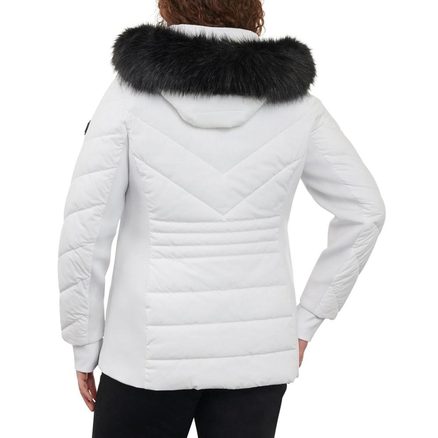 Women's Plus Size Faux-Fur-Trim Hooded Puffer Coat