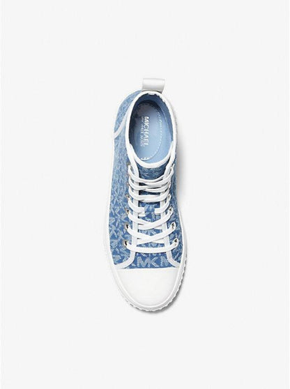 Gertie Logo Jacquard Denim High-Top Sneaker