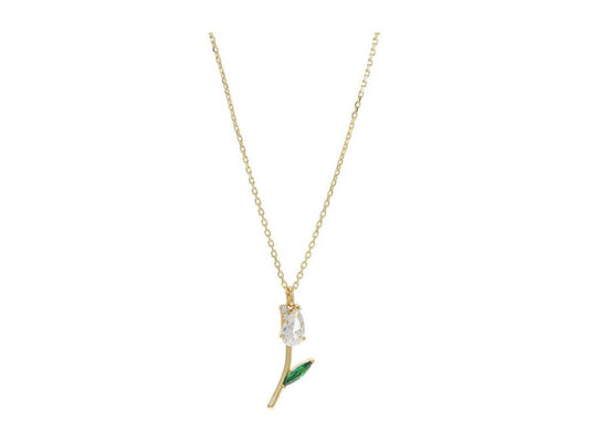 Greenhouse Tulip Mini Pendant Necklace