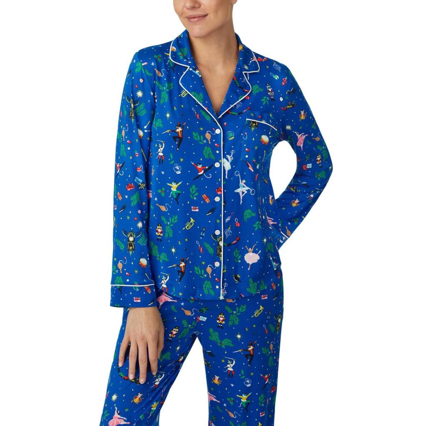 Cozy Brushed Jersey Notch Collar PJ Set