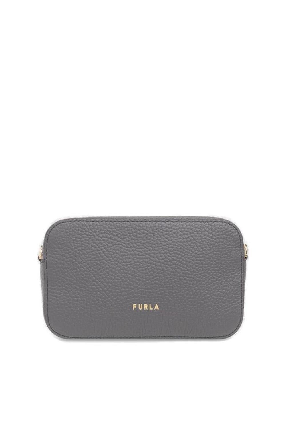 Furla Logo-Plaque Zipped Mini Crossbody Bag