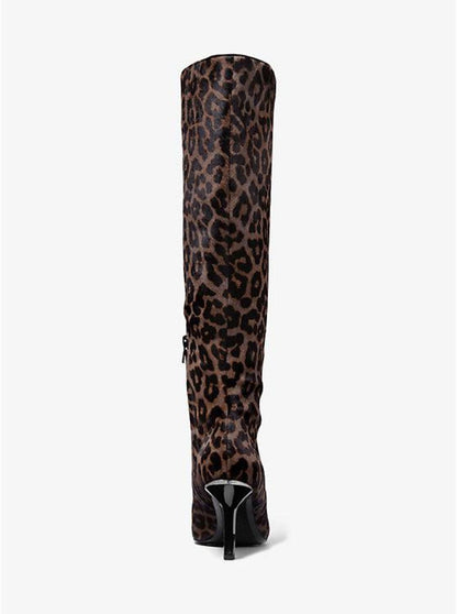 Katerina Leopard Calf Hair Knee-High Boot