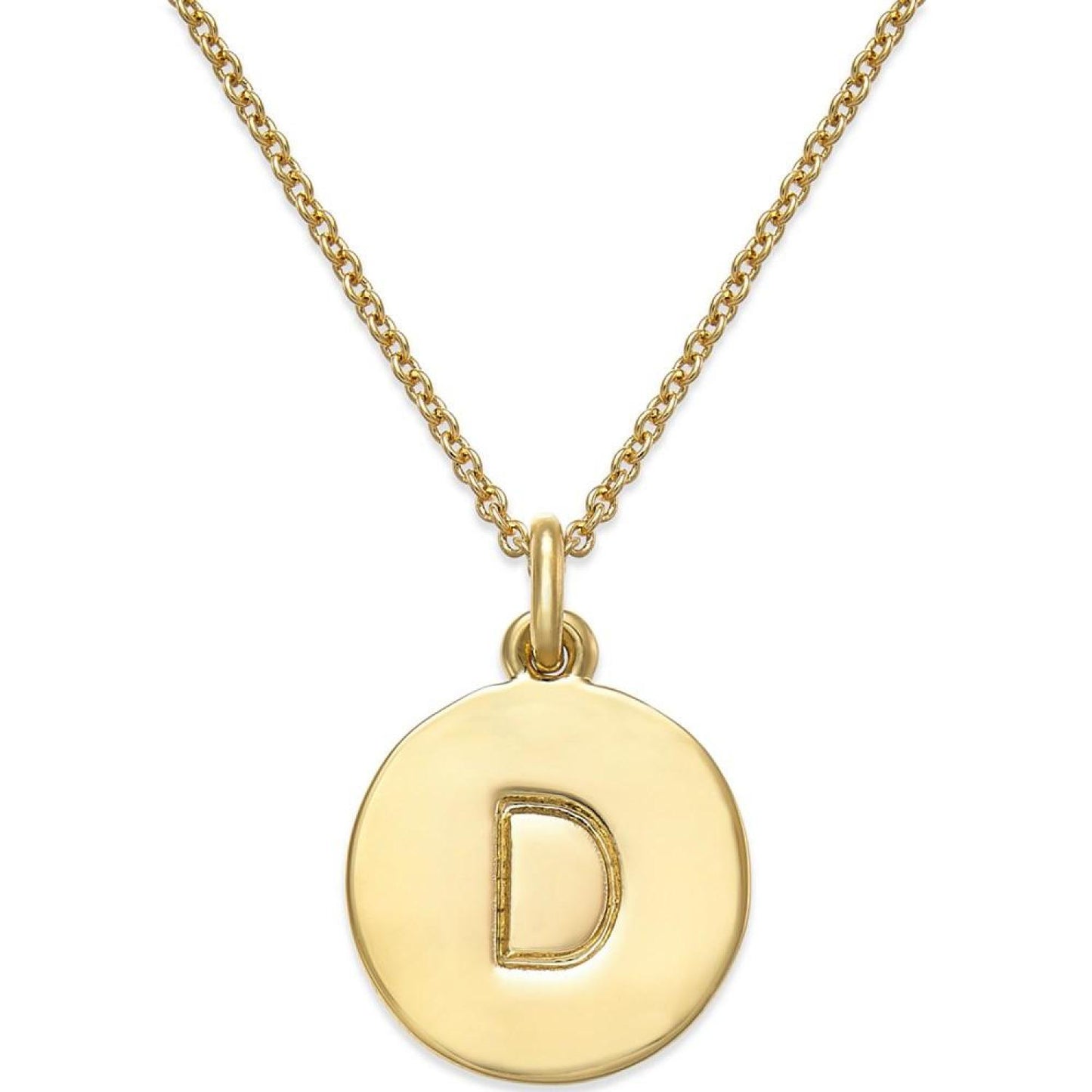 12k Gold-Plated Initials Pendant Necklace, 17" + 3" Extender