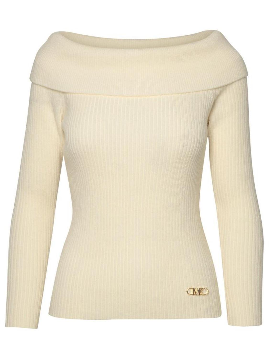 Michael Kors Off-Shoulder Long-Sleeved Jumper