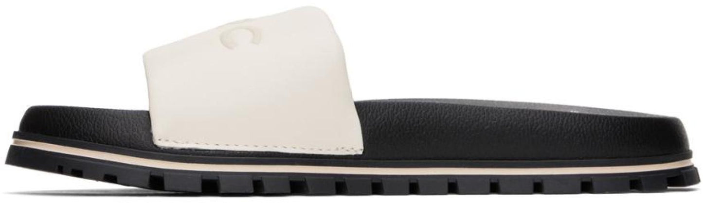 White 'The Leather Slide' Sandals