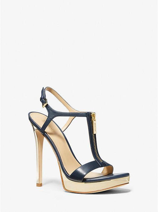 Berkley Leather and Metallic Stiletto Sandal