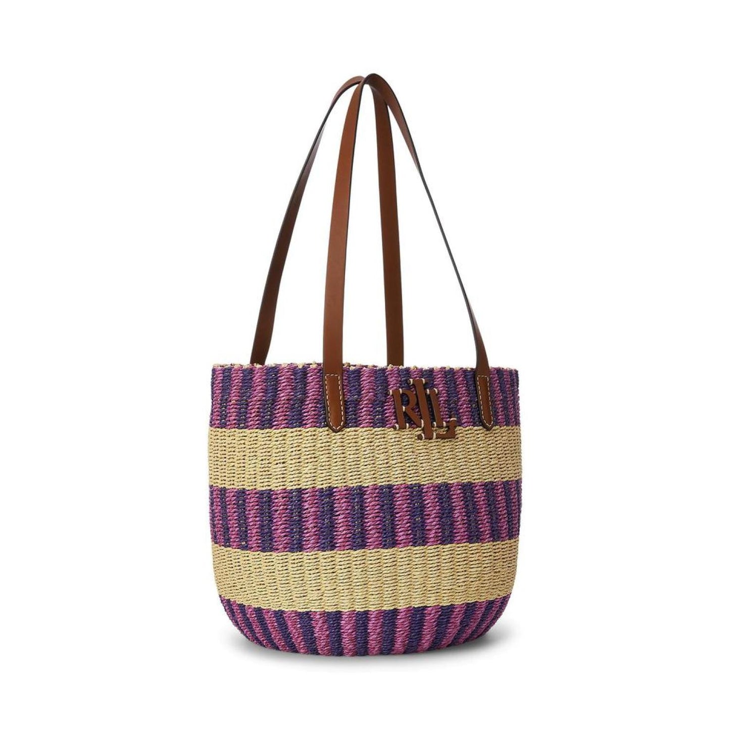 Striped Straw Medium Hartley Tote Bag