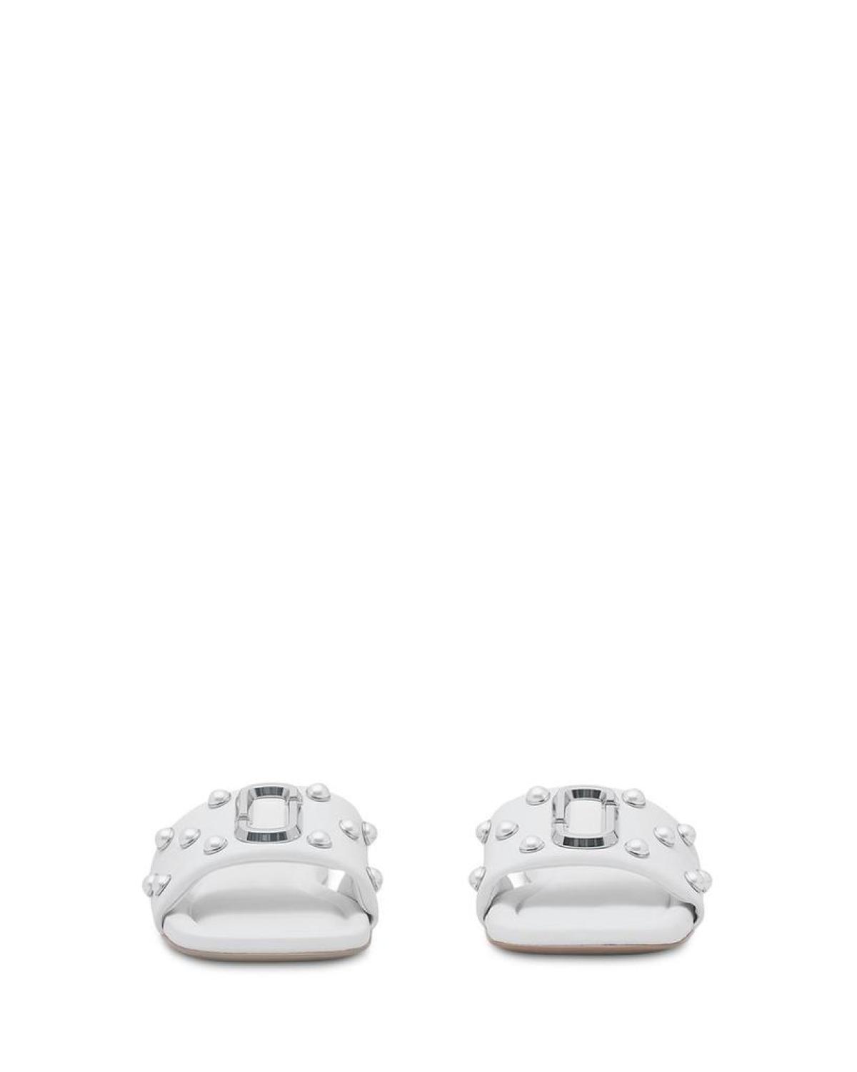 Women's The J Marc Square Toe Embellished Slide Sandals